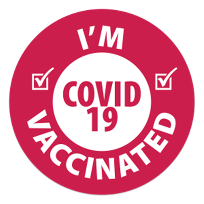 I'm Vaccinated Stickers - Red